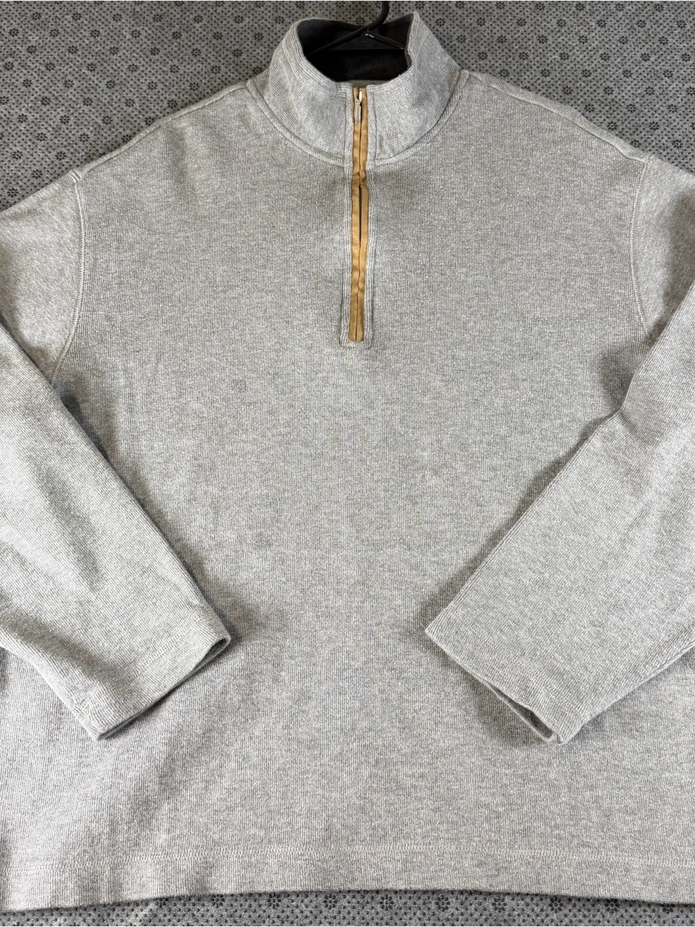 Covington Light Gray Half-Zip Sweater